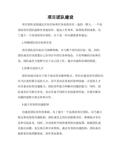 项目团队建设