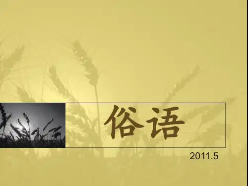 俗语