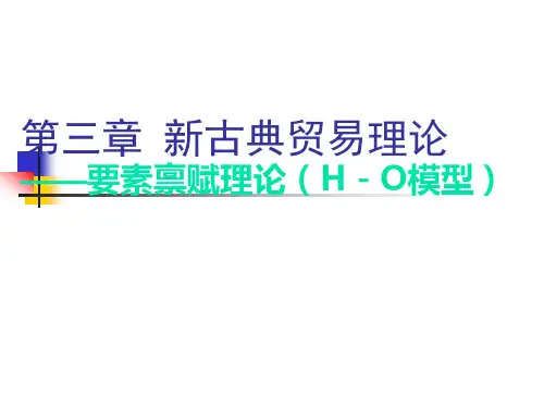 国际经济学Ch3新古典贸易理论