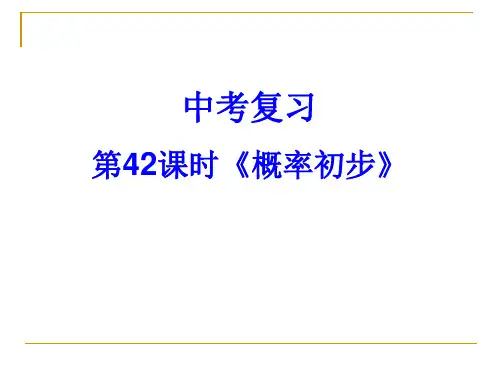 中考数学专题复习--概率初步