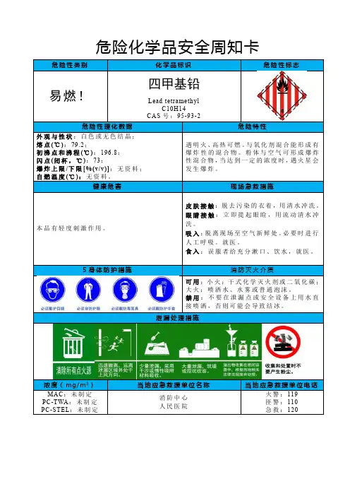 1,2,4,5-四甲苯-危险化学品安全周知卡