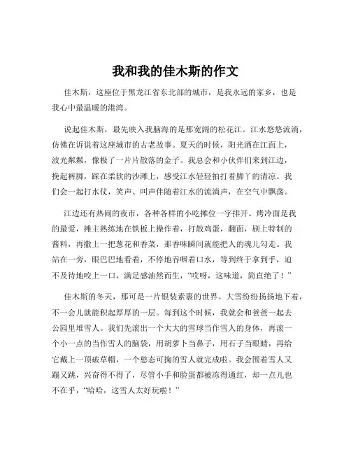 我和我的佳木斯的作文