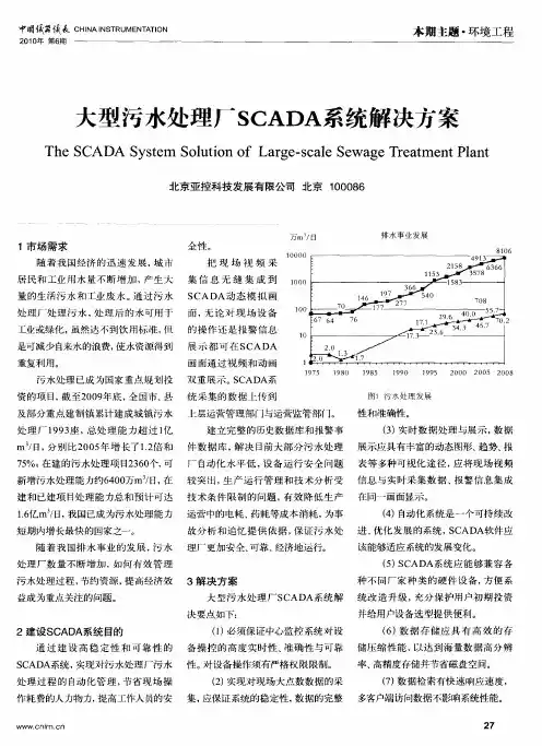 大型污水处理厂SCADA系统解决方案