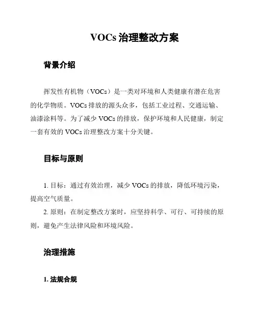VOCs治理整改方案
