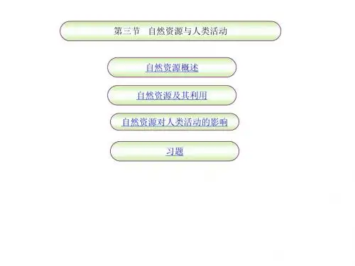 4.3 自然资源与人类活动