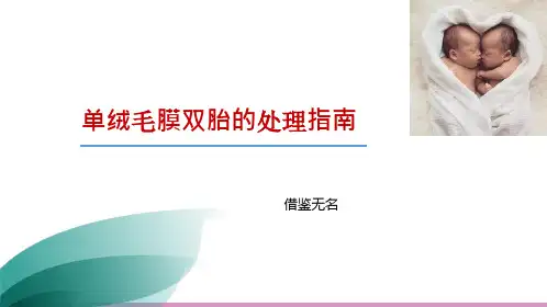 单绒毛膜双胎的处理指南