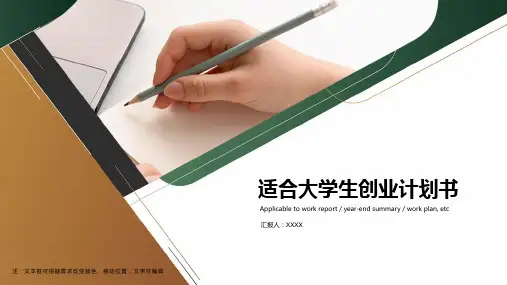 创业计划书PPT模板