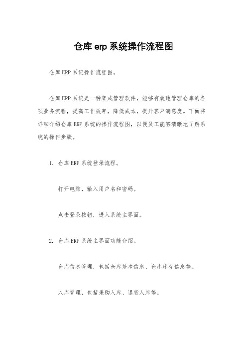 仓库erp系统操作流程图