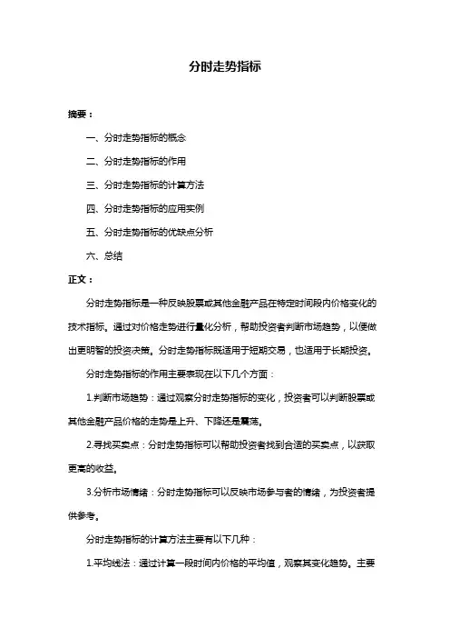分时走势指标