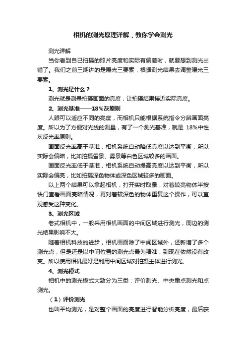 相机的测光原理详解，教你学会测光