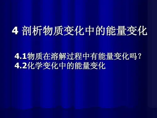 (课用)4.1物质在溶解过程中有能量变化吗？