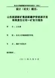 山东能源新矿集团新疆伊犁能源开发有限责任公司一矿实习报告