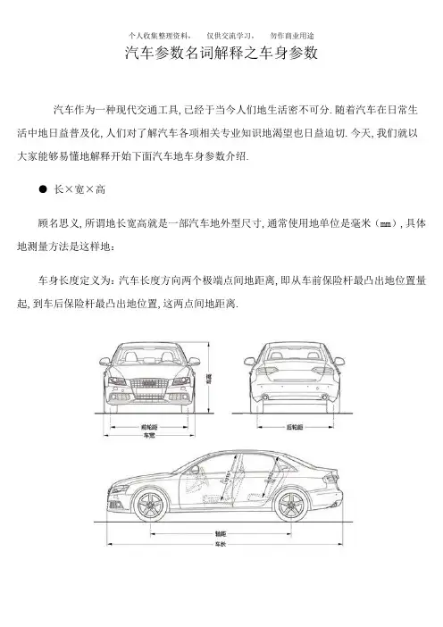 汽车参数名词解释之车身参数
