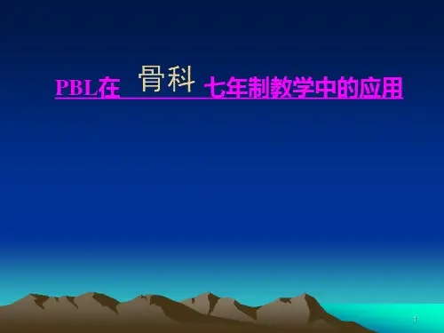 浅论骨科PBL总结ppt课件