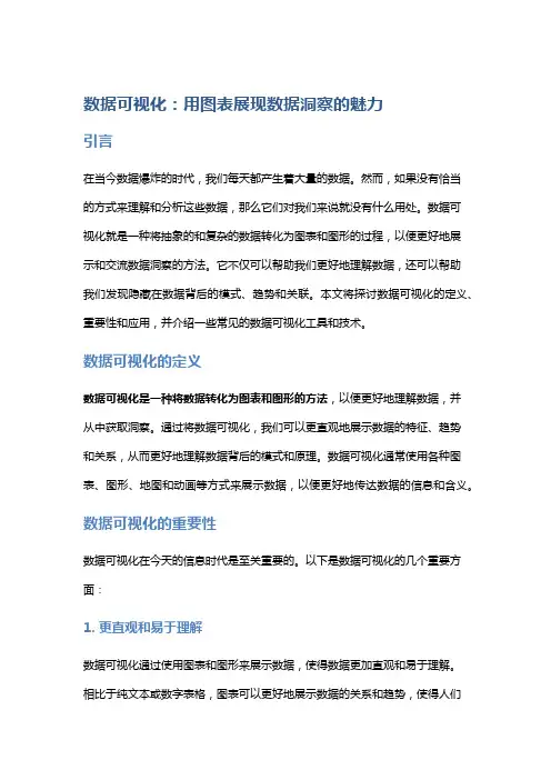 数据可视化：用图表展现数据洞察的魅力