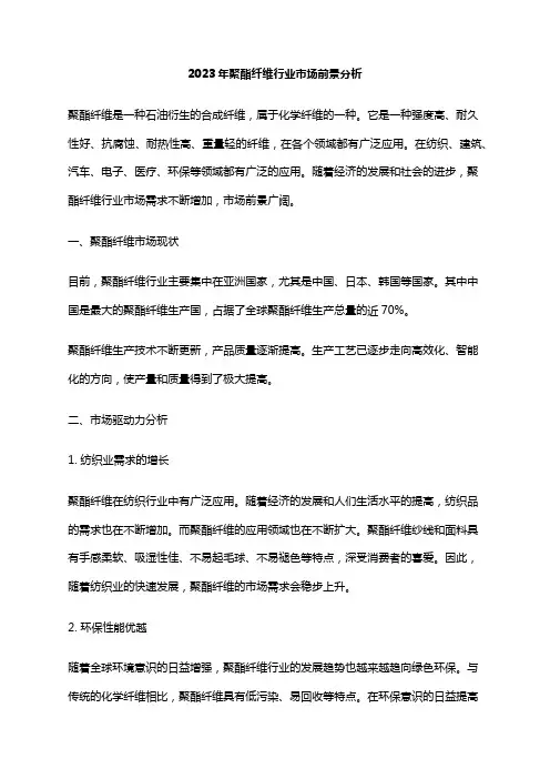 2023年聚酯纤维行业市场前景分析