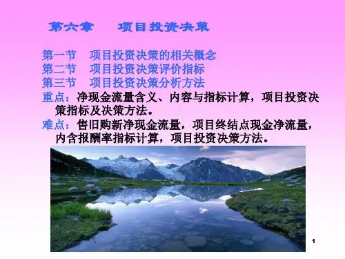 某项目投资决策培训教材(PPT 69页)