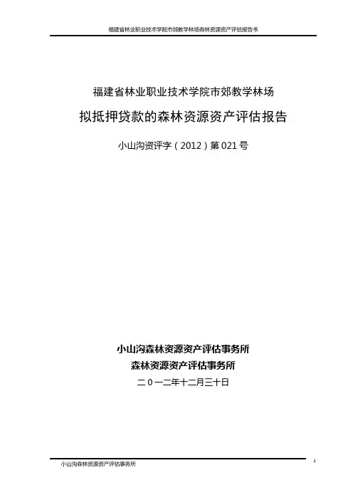 1 投资公司森林资产评估报告书721