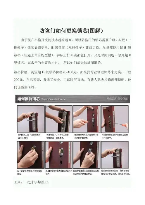 防盗门如何更换锁芯(图解)