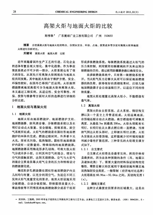 高架火炬与地面火炬的比较