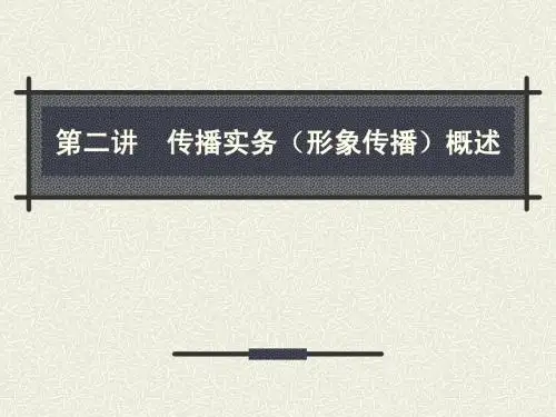 第二讲  传播实务(形象传播)概述