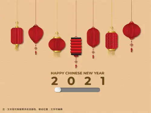 2021欢乐中国年商务总结PPT模板