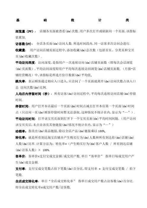 淘宝运营基础知识培训