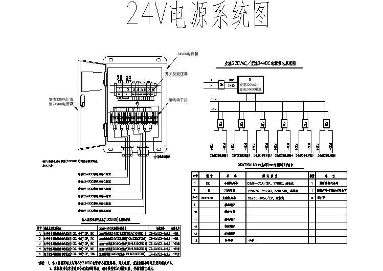 火电厂24V电源原理接线图
