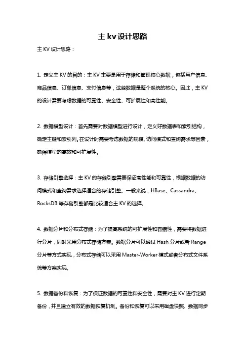 主kv设计思路
