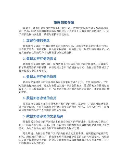 数据加密存储