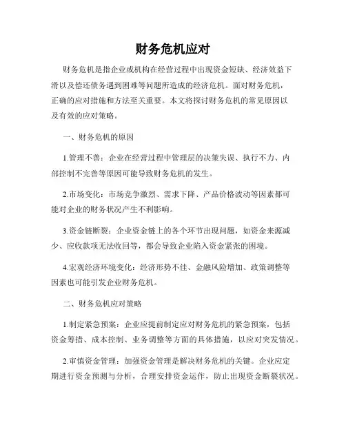 财务危机应对