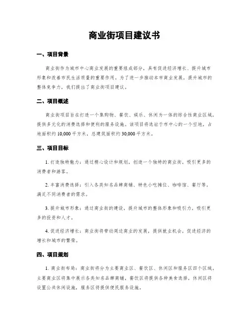 商业街项目建议书