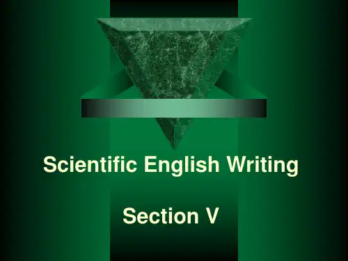 科英写作(5) scientific english writing 科技英语写作教学课件