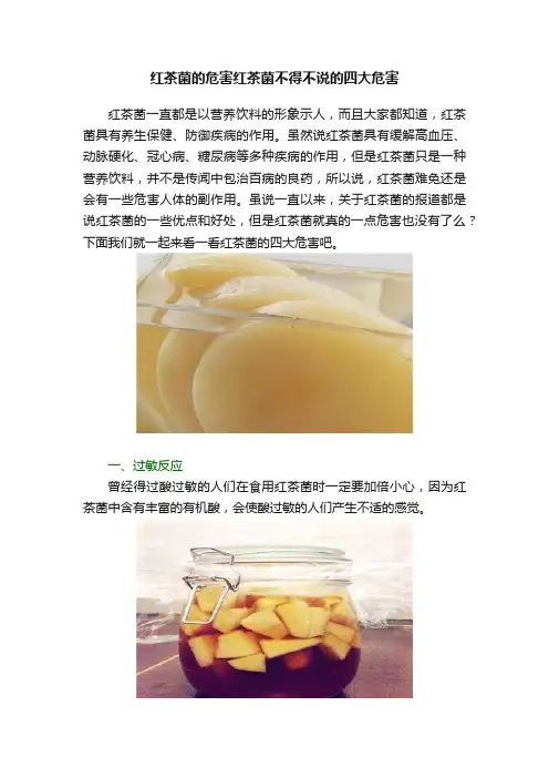 红茶菌的危害红茶菌不得不说的四大危害