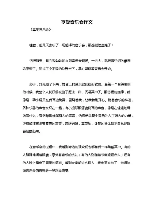 享受音乐会作文