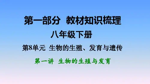 2018年中考生物(苏教版)一轮复习课件--生物的生殖与发育全文