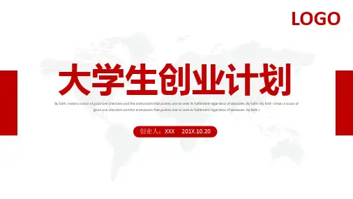 大学生创业计划PPT模板