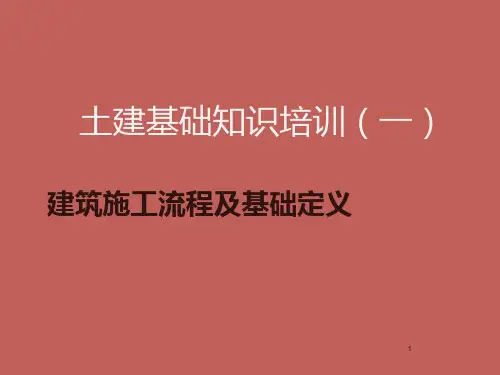 土建基本知识培训ppt课件