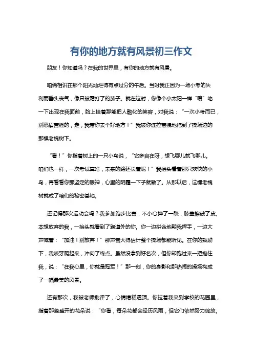 有你的地方就有风景初三作文
