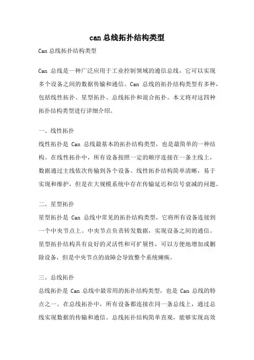 can总线拓扑结构类型