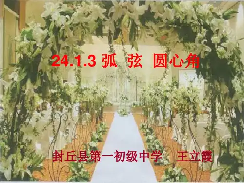 弧、弦、圆心角ppt课件