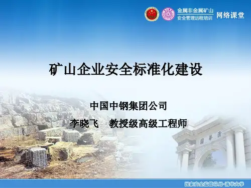 矿山企业安全标准化建设
