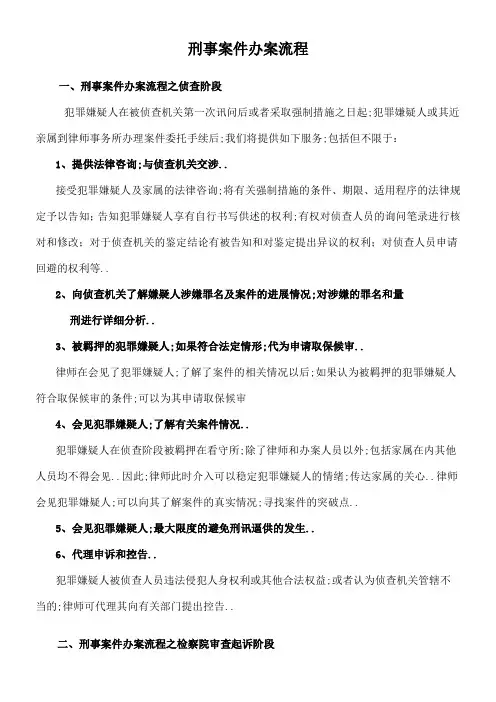 刑事案件办案流程文字版