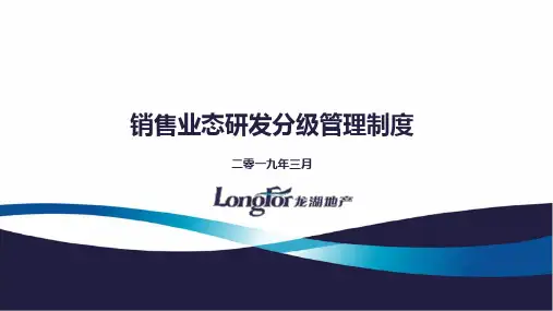 龙湖 项目研发分级管理制度【2019】