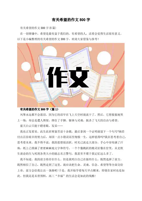 有关希望的作文800字