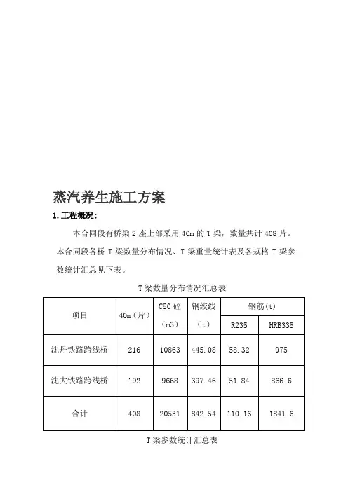 蒸汽养生施工方案