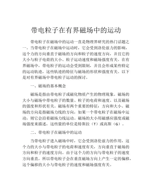 带电粒子在有界磁场中的运动