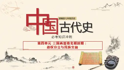 第四单元 三国两晋南北朝时期：政权分立与民族交融(复习课件)-七年级历史上册(部编版)