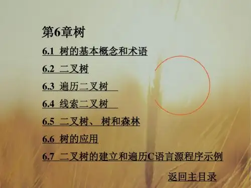 最新课件-数据结构教学第6章树 精品