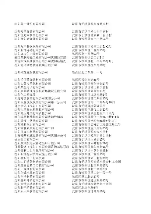 铁西企业